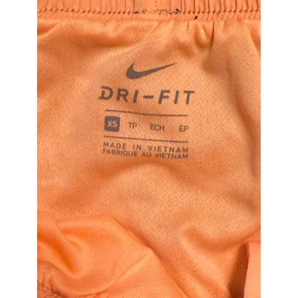 Nike Dri Fit Black Athletic Running Shorts Peach Trim Womens XS Workout NWOT - Picture 5 of 8